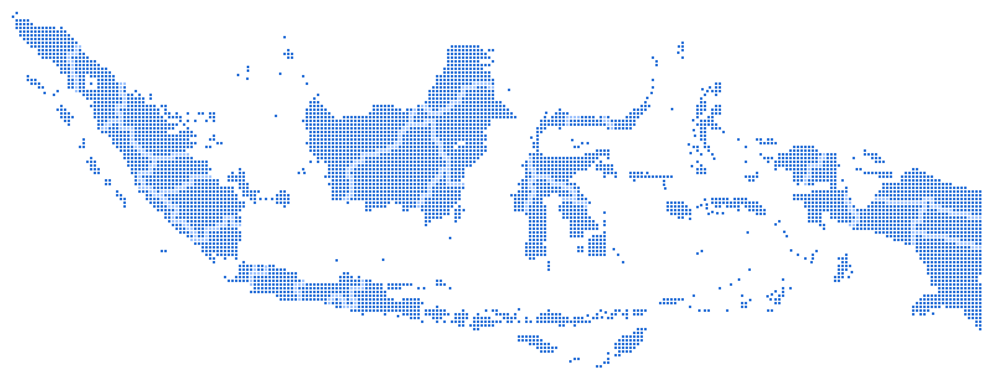 Pixel-art map of Indonesia by SanEngineer